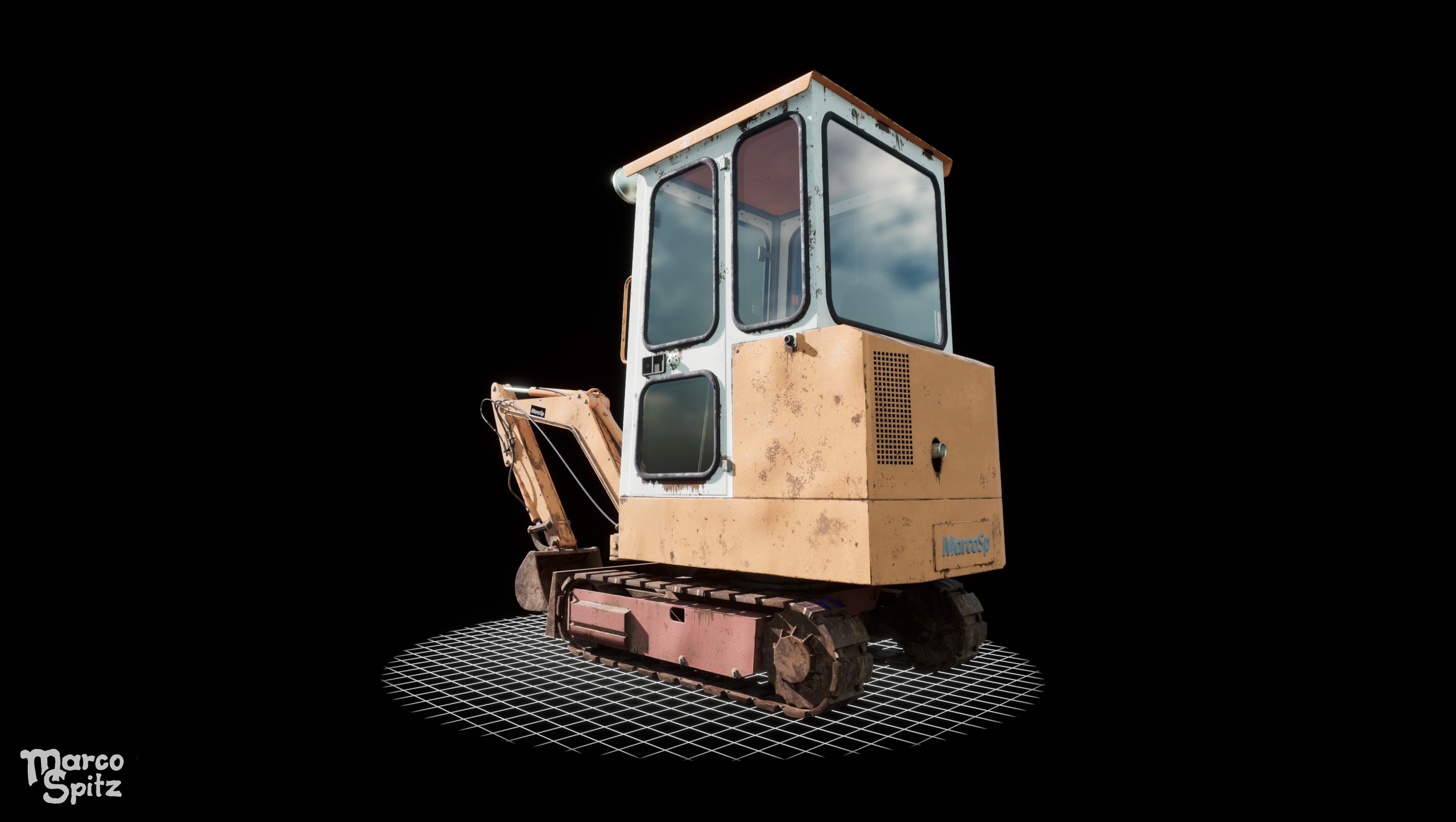 Render of excavator